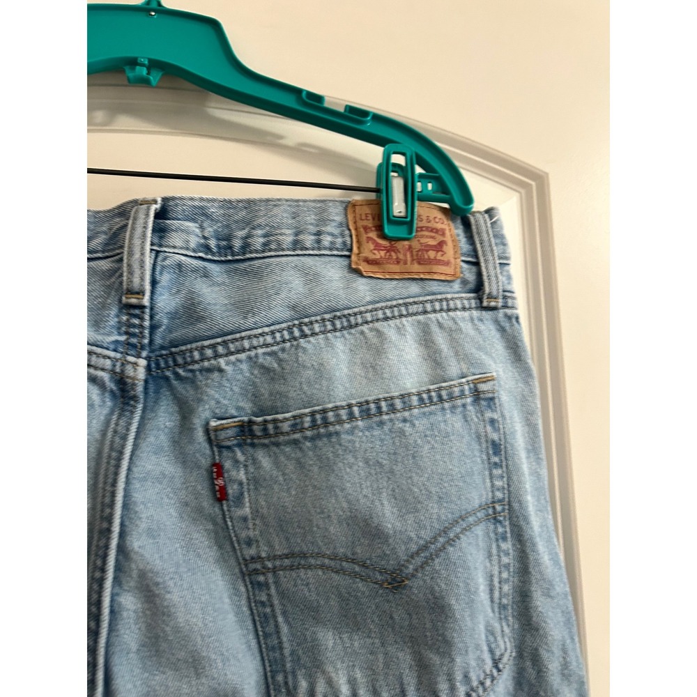 Levis 94 Baggy Jeans Womens 32 Light Wash High Rise Wide Leg Denim Blue - Picture 6 of 9